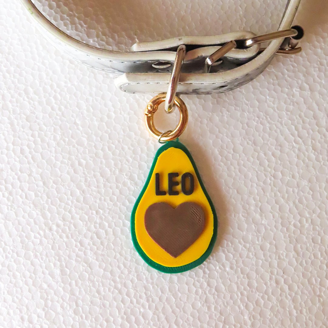 Il mio cuore di Avocado - medaglietta cane personalizzata con set portachiavi - Zampettiamo
