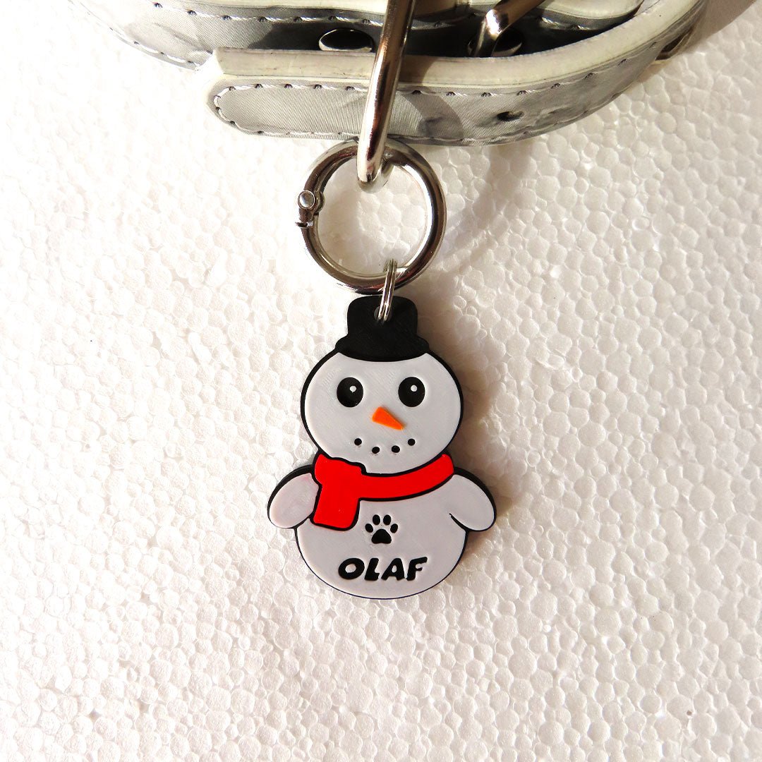 Bau - Man di Neve - medaglietta cane - Zampettiamo