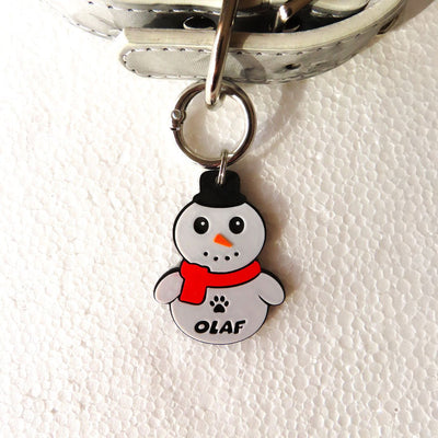 Bau - Man di Neve - medaglietta cane - Zampettiamo