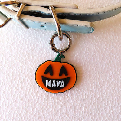 Zucca Scodinzolante - medaglietta cane Halloween - Zampettiamo