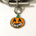 Calabaza Meneante - placa para perro de Halloween